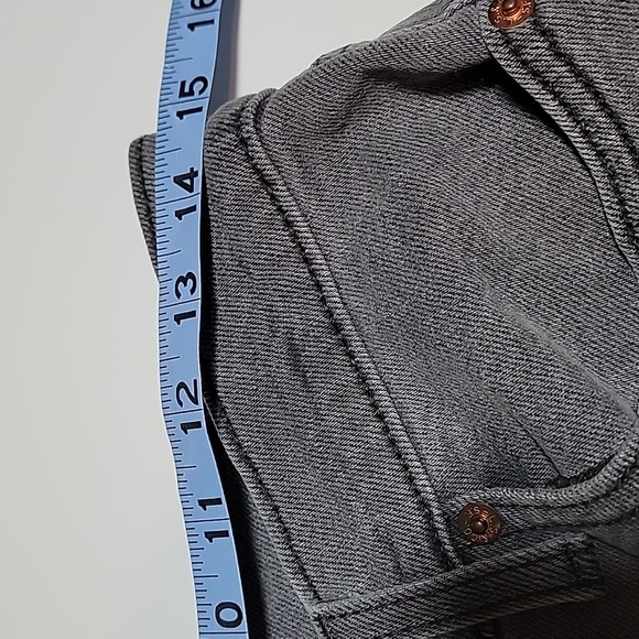 Levis Wedgie Straight Denim Jeans Pants Button Fly Ankle High-Rise Gray 30 - Picture 9 of 11